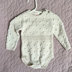 Cat & Jack Ivory Textured Baby Onesie